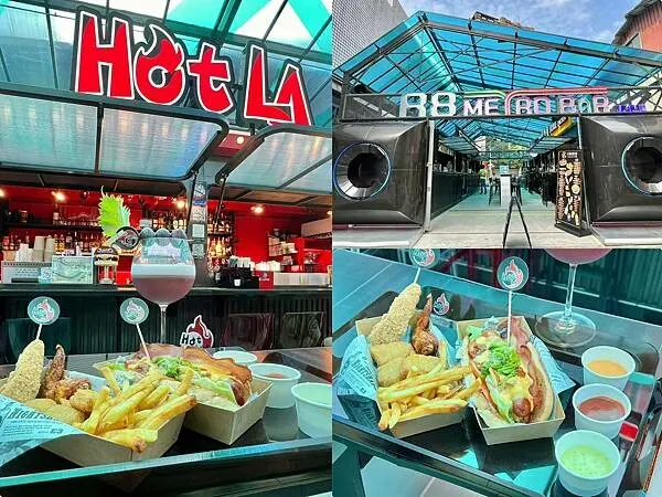 ＋（中正紀念堂美食）Hot LA進駐R8捷運輕食吧～台北超好吃熱狗堡！特調飲品下午就能開喝～文章優惠消費送氣泡飲～6/13止！Hot LA菜單