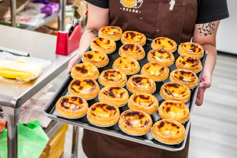 桃園市中壢區貝倫甜點屋｜秒殺酥皮蛋塔！入口酥香濃郁好吃蛋塔，爆餡菠蘿泡芙