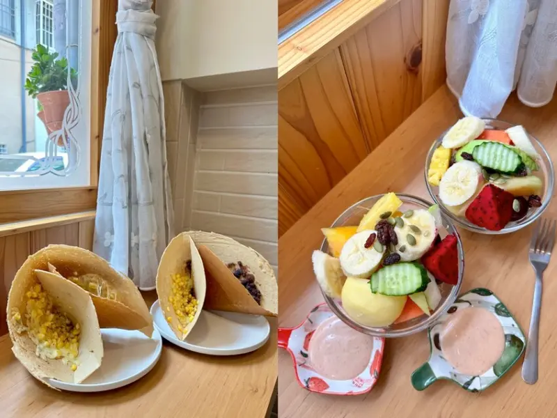 台南市中西區95巷輕食早餐:隱藏在台南住宅區巷弄內的可麗餅早午餐.清爽美味又健康/台南早午餐推薦