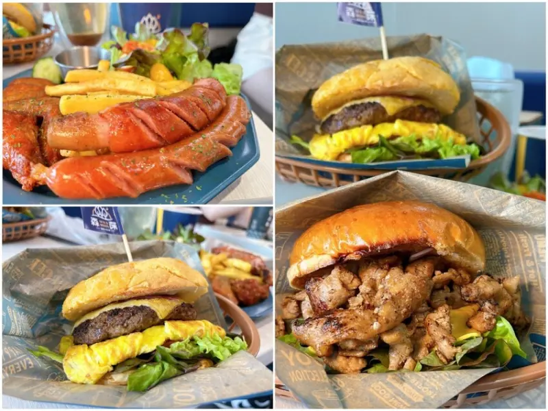 桃園市龍潭區愛吃肉的朋友看這裡，龍潭高人氣早午餐｜森莯Brunch，限量港式手工波蘿堡配上手拍牛肉漢堡，每一口都讓人覺