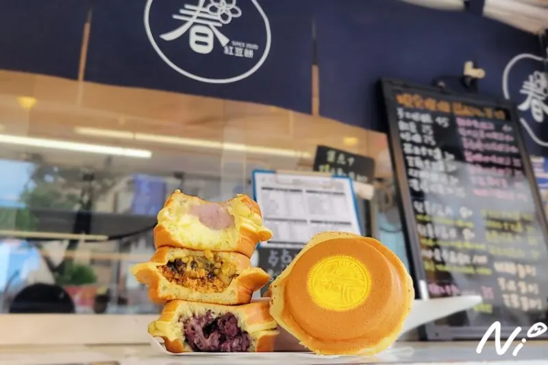 [桃園中壢]春花日式紅豆餅-春花號。期間限定皮卡丘香蕉OREO/芋泥奶酥/花生卡士達/萬丹紅豆/招牌肉鬆辣皮蛋好好吃!!