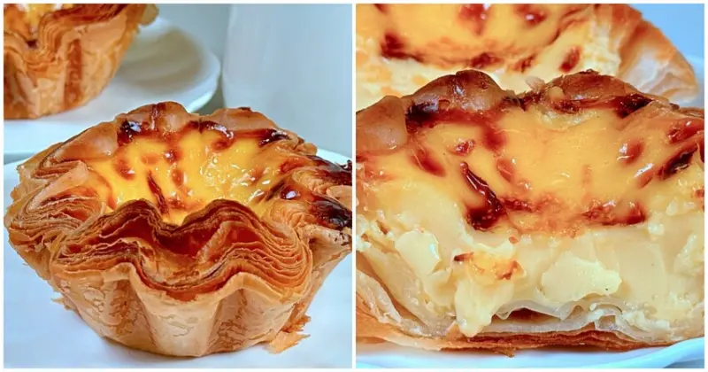 台北市士林區台北美食／陳耀訓的師傅手作千層酥皮蛋撻！主打內餡濃郁外皮酥脆的「慶祝烘焙」