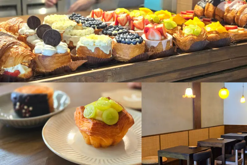 低消一杯飲品，圓圓、丹麥、螺旋可頌口味好多，林口 Lilliane Bakery 莉莉安可頌專門店