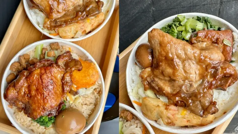 搭火車旅遊必吃！開箱台灣鐵路便當Taiwan Railway Bento/推薦80元懷舊排骨便當 - 進食的巨鼠