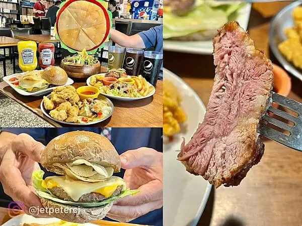 ＋（政大漢堡）Juicy Bun Burger 政大店～政大美食沙漠綠洲！超多汁漢堡、清爽生菜沙拉、內用飲料喝到飽～就是棒美式餐廳｜Juicy Bun菜單