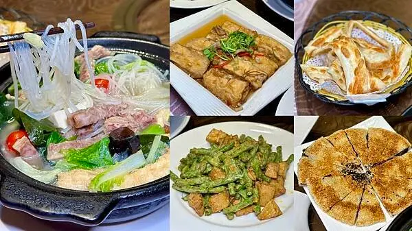 [天母美食] 北平金廚 新蔬食料理 過橋米線+北方點心 天天在排隊的素食餐廳 #士林天母石牌美食 @蛋寶趴趴go