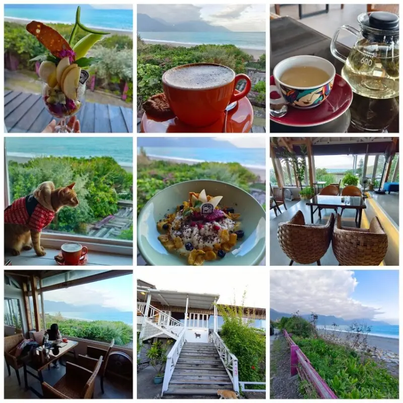 【花蓮.新城】七星潭原野牧場品嘗羊奶拿鐵。寵物友善觀海餐廳。推米布丁+羊奶水果聖代