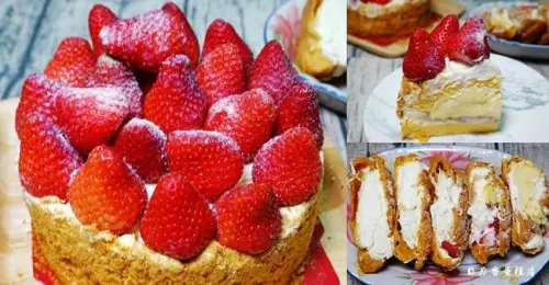 新莊草莓蛋糕 ▶ 日月香蛋糕店 ▶ 老字號爆量草莓蛋糕、脆皮泡芙 不甜膩蛋糕推薦!