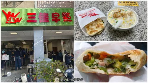 台中市北區台中早餐推薦｜三佳早點,$50有找的人氣早餐店,老台中人都知道