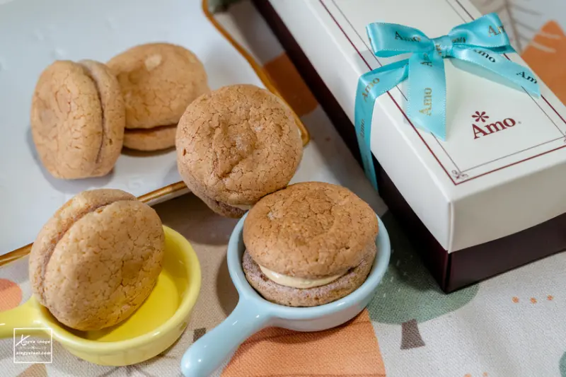 彌月甜點｜【Amo阿默典藏蛋糕】Bramo 達克瓦茲騎士 - 原味/焦糖 (8入) - 快門下的幸福