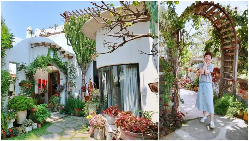 田尾綠海咖啡館︱彰化田尾公路花園白色地中海建築.品嚐咖啡、下午茶輕食～歐式庭園隨手拍都好看！