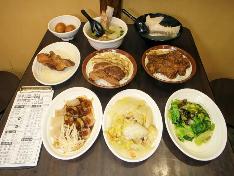 【美食】「阿鴻知高飯鱸魚湯」萬華魯肉飯、豬腳飯，24小時營業、廣州街夜市萬華美食推薦 (附菜單)