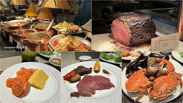 台北市大安區美食，遠東CAFÉ下午茶吃到飽，大啖牛排、螃蟹、鮭魚刺身、暢飲啤酒 !