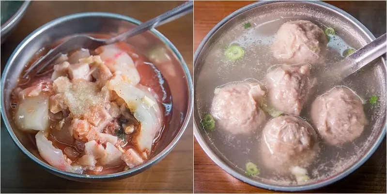 【新竹小吃】新竹城隍廟百年老店.四代林家肉圓.芋仔肉圓配像貢丸的肉燕湯