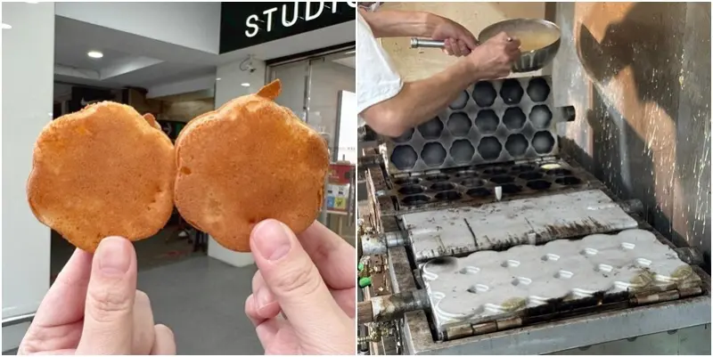 新竹人氣最強梅花雞蛋糕。古早不變的美味！攤位有搬遷更動設備升級產能增加！--跟著踢小米吃喝玩樂趣