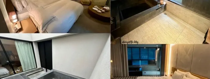 看著溪景泡露天溫泉～房內空間超大！一次開箱兩種房型！還有下午茶、晚餐、早餐～璞石麗緻溫泉會館│烏來住宿推薦 丹尼的吃喝玩樂 dannyslife.blog