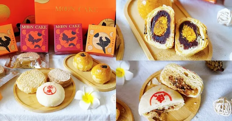 四月南風，台中中秋禮盒預購，獨家創新柴魚燒，松子蛋黃酥、芝麻燒餅，雙層旋轉禮盒設計 - Cyndi loves享食天堂