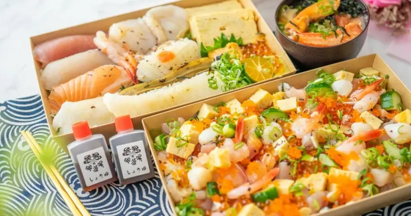 高檔日式料理在家吃 台北知名餐廳新鮮美味外送到家 滿滿好料綜合海鮮丼、繽粉散壽司 慶祝聚會都合適...