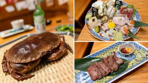 日式無菜單料理老店，主打高CP值以及新鮮多元的食材，清蒸麵包蟹爆蛋超讚，和牛在口中噴汁，牛小排更是特別