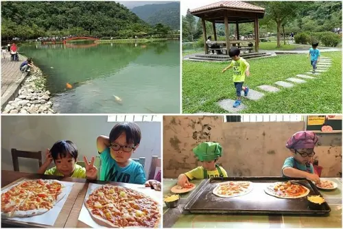 宜蘭員山親子小旅行~望龍埤悠閒散步餵魚趣．豬龍寨波的波可窯烤披薩體驗親子DIY