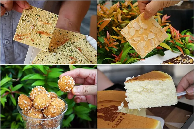 台中海線人氣老字號餅店，招牌杏仁薄餅、米香櫻花蝦薄餅、各式烘焙麵包點心一吃就上癮，還有不少伴手禮任你選！！