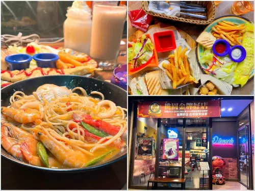 桃園市中壢區桃園中壢老字號人氣咖啡廳｜丹馬克咖啡Dämark café，復古美式工業風裝潢超吸睛，而且內用還不收服務費！？