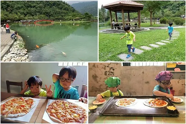 宜蘭親子小旅行~望龍埤悠閒散步餵魚趣．豬龍寨波的波可窯烤披薩體驗親子DIY