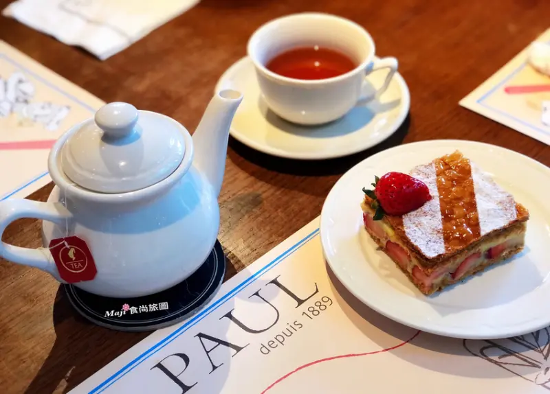 【台北-大安區】PAUL法國麵包甜點沙龍仁愛店 法式平民奢華早午餐 超人氣草莓千層派 板南線忠孝敦化捷運站美食