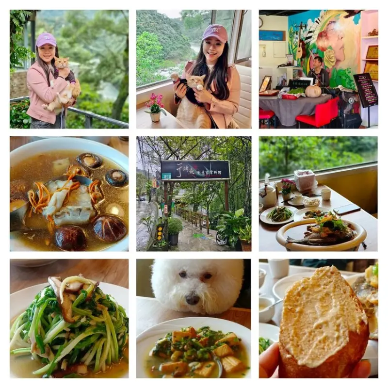 【新北.烏來】于烤魚家常創意料理。于冠華現場隨意駐唱。寵物友善+烤魚+魚子醬法式麵包+于家豆腐