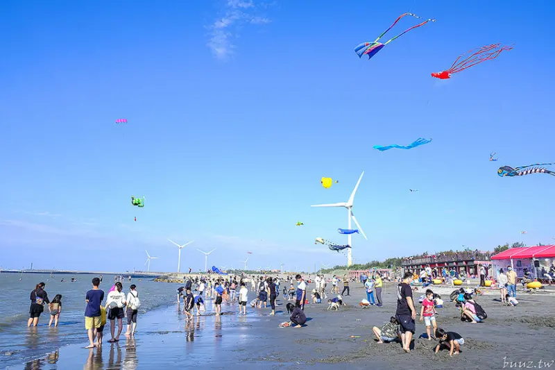 微放風箏節大型風箏展演，風轉大安海，逛市集、聽音樂，體驗風箏衝浪，親子同遊手作彩繪！