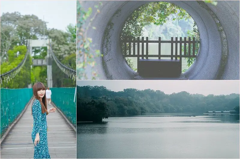 【苗栗頭屋｜景點】日新島。全台唯一湖中島，水榭樓台，島上唯一面湖景觀餐廳，島上有小動物、吊橋、環湖步