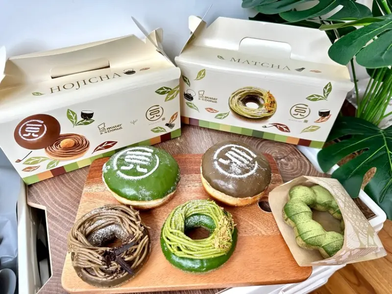 台北市信義區開箱｜Mister Donut x 一〇八抹茶茶廊日式雙茶饗宴.一次品嚐抹茶焙茶超濃雙種茶香.最新推出醇厚雙茶蒙布朗