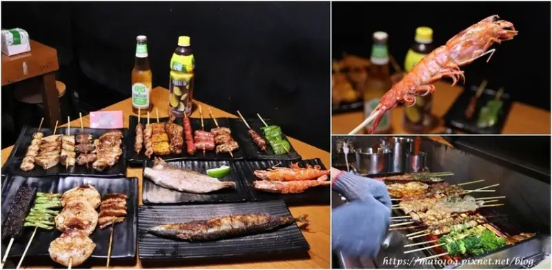 台北中山美食｜柒串燒屋長安總店～在網路有著二千多則高達4.6高分的平價串燒，最低只要19元起，免服務費、