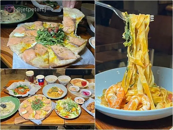 ＋（板橋義大利麵）Flag Pasta～高CP值新埔義大利麵老店推薦！芝麻葉燻鮭魚披薩、台灣產小麥義大利生麵通通吃起來～FlagPasta菜單