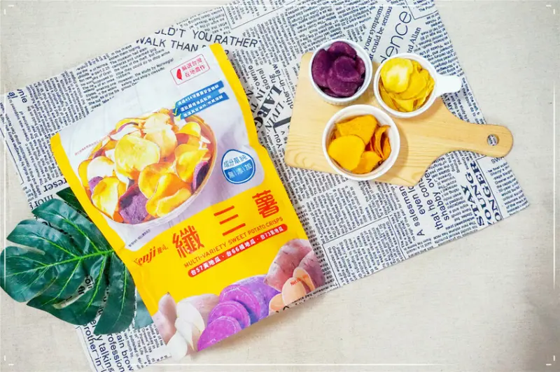 Kenji健司。纖三薯。餅乾、零食推薦。好市多必買。自然甘甜的美好風味，大人小孩都愛的無添加零食