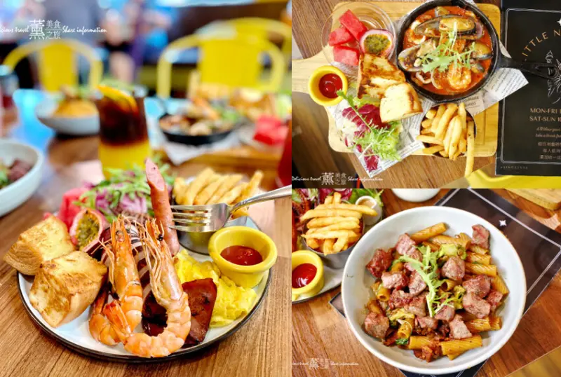 台中美食：西屯區早午餐推薦│中科商圈4.5顆星超豐盛大份量人氣精選美食//小紐約 Little New York Cafe'
