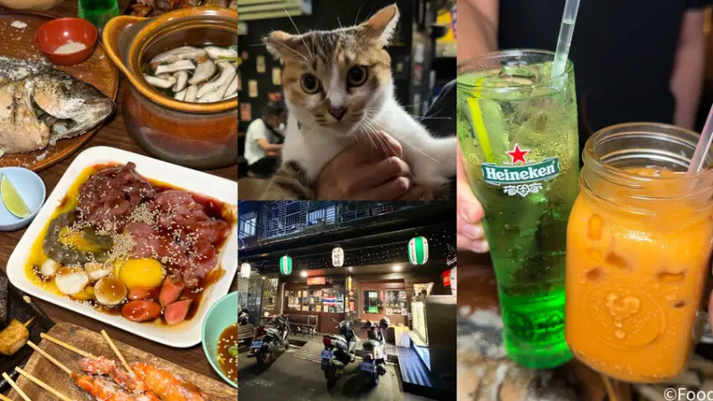 【泰夯串燒｜板橋美食】隱身在巷弄中開業十年的泰式居酒屋 寵物友善餐廳 泰式料理結合串燒 假日限定月見紅土陶鍋 板橋人氣居酒屋