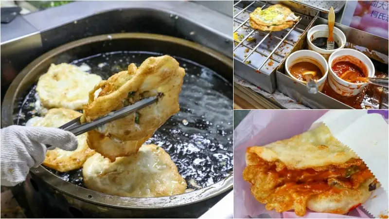 僅此一家別無分店，每次經過都排隊的人氣蔥油餅，在地扛壩子就這間！