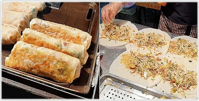 一週只賣1天！！旱溪夜市人氣排隊酥皮春捲，只有禮拜二才吃的到！！當晚餐、當宵夜都超過癮！！