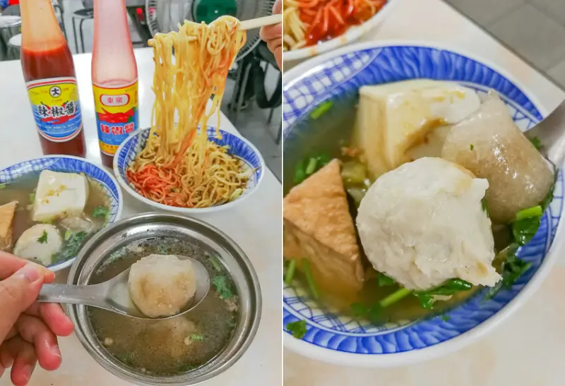 阿坤麵 | 台中老字號人氣麵攤，銅板價格大份量，2020台中米其林必比登推薦 Nini and Blue 玩樂食記