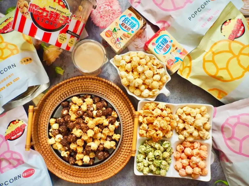 辦公室團購宅配零食 魔力種子手工爆米花 18款美式蘑菇爆米花 - 藍色棉花糖咬蕃茄