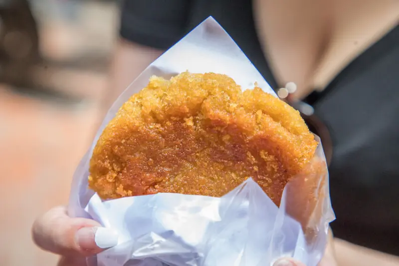 ▲瑞芳巷弄銅板美食推薦：阿婆蕃薯粿，已經經營超過50年 /大手牽小手。玩樂趣 提供、WalkerLand窩客島整理