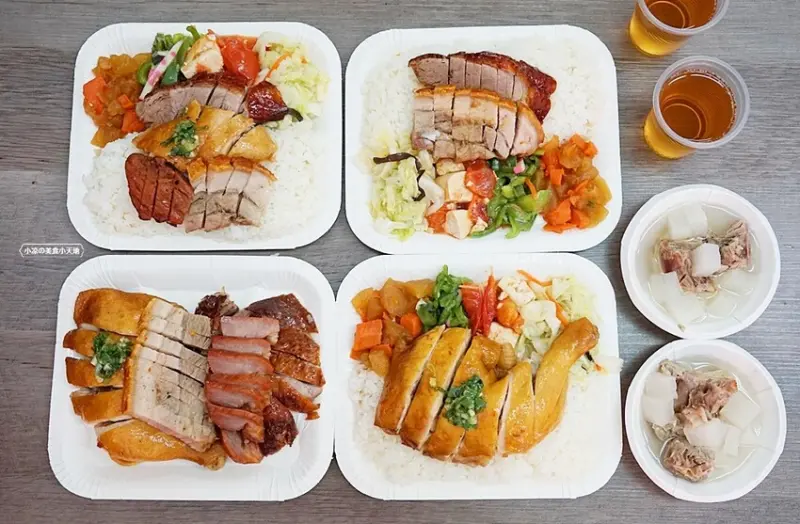 台中市北屯區吉仕燒臘║台中數一數二的人氣燒臘店，大份量配菜多，免費紅茶、鴨架湯無限喝!