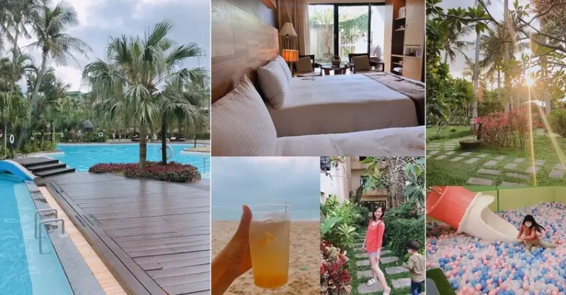 墾丁住宿推薦│墾丁凱薩大飯店，滿意度超高！小灣沙灘專屬遮陽棚、玩沙工具、度假風泳池。