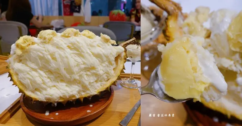 台中豐原美食 ❙ 嚴雪 雪花冰專賣店 ❙ 季節限定爆濃榴槤雪花冰!