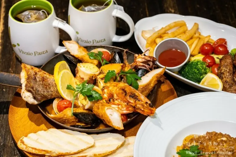 【苗圃義大利餐廳Vivaio Pasta】基隆聚餐餐廳推薦，必點冠軍漁夫鍋，高評價、高CP值美食│菜單