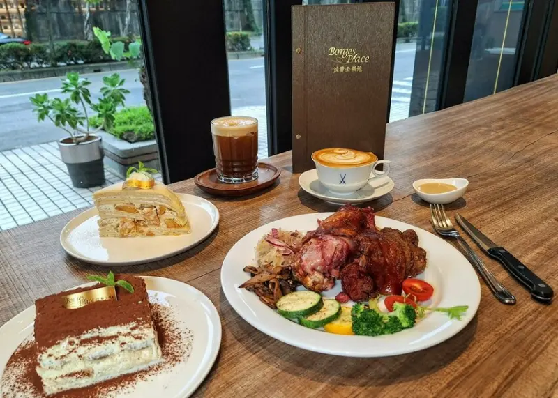 【美食】「波赫士領地精品咖啡館 明水店」千層蛋糕、提拉米蘇，台北早午餐推薦、台北千層蛋糕推薦