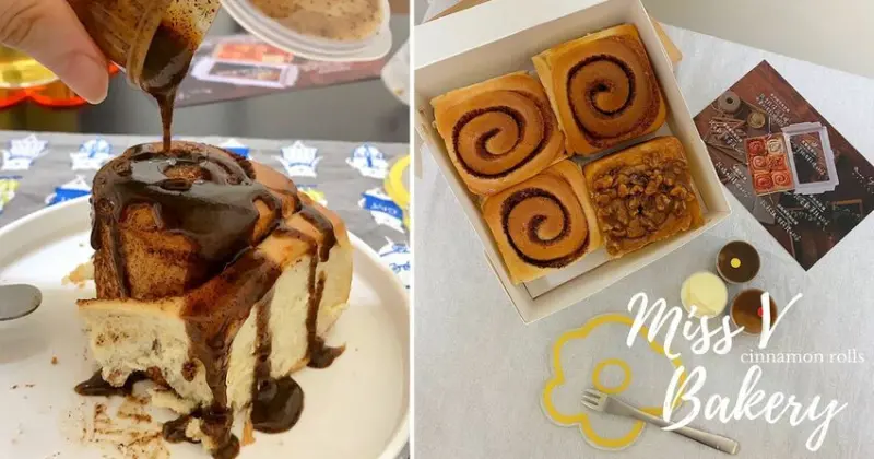 10/4肉桂捲日，就要吃「冠軍肉桂捲」Miss V Bakery：焦糖黏黏包、超級肉桂、奶油起司，還有全新口味「伯爵茶」開箱！