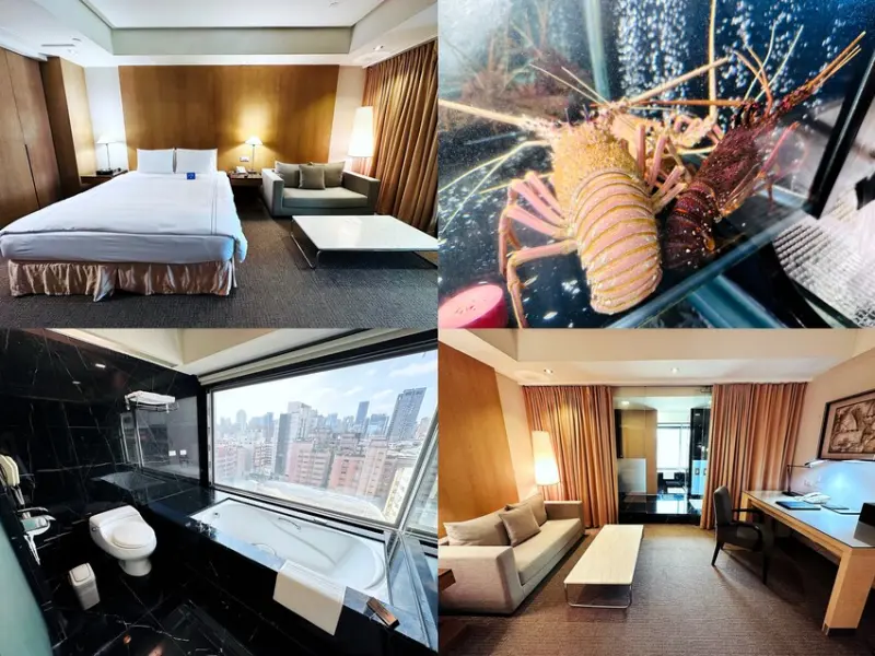 【永豐棧酒店】台中西屯區住宿推薦！超優惠一泊二食方案，入住「高級景觀浴缸雙人房」超享受，「阿利海鮮」豐盛晚餐超有誠意！