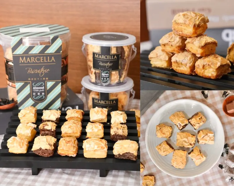 台中美食|零食控涮嘴到停不下來! 大甲隱藏系伴手禮「瑪莎拉手工餅舖」，咬下杏仁千層酥秒殺級的酥脆香!肉依小姐吃什麼